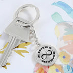 Engravable Graphic Keychain 'I will always be with you, even to the end of the age.' - Flourish Love Shop