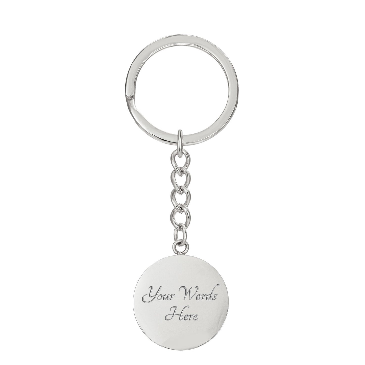 Graphic Keychain with I love you, drive safe and engraving on the back - Flourish Love Shop