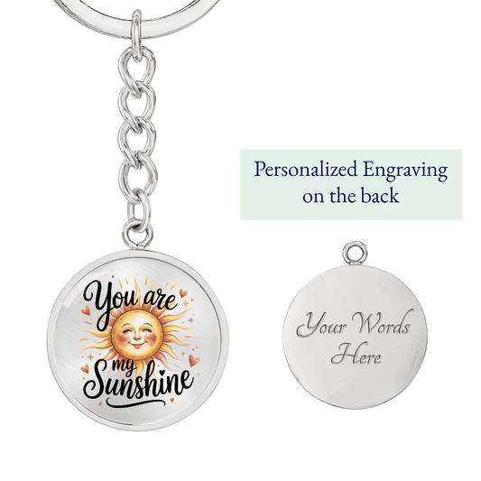 Engravable 'You are my Sunshine' Keychain - Flourish Love Shop