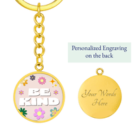 Be Kind Graphic Circle Keychain - Flourish Love Shop