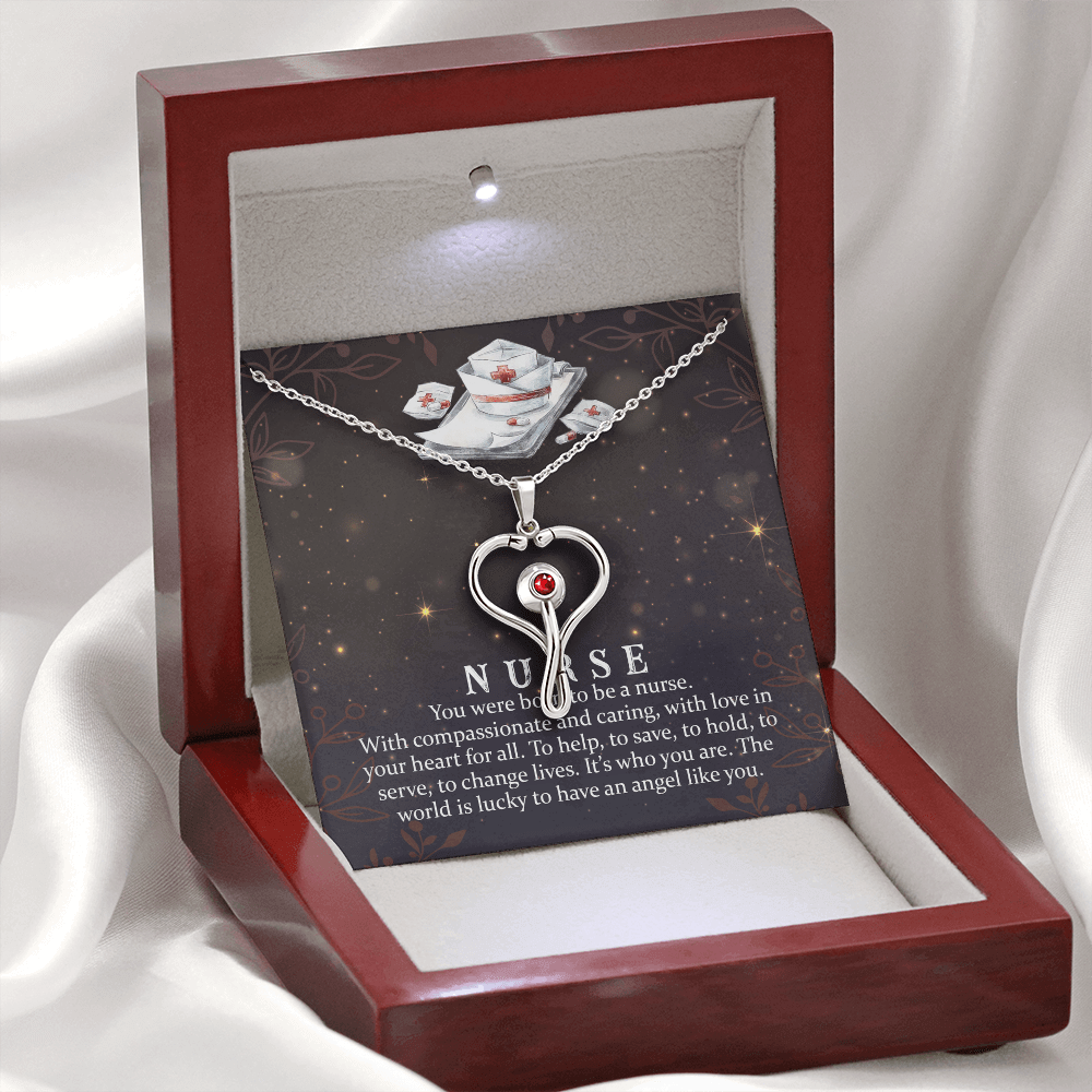 Born to be a Nurse necklace in our luxury box