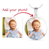 Buyer Upload Circle Necklace with Engraving - Flourish Love Shop