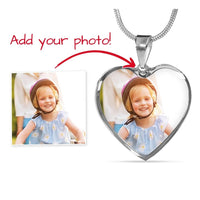 Buyer Upload Heart Necklace with Engraving - Flourish Love Shop