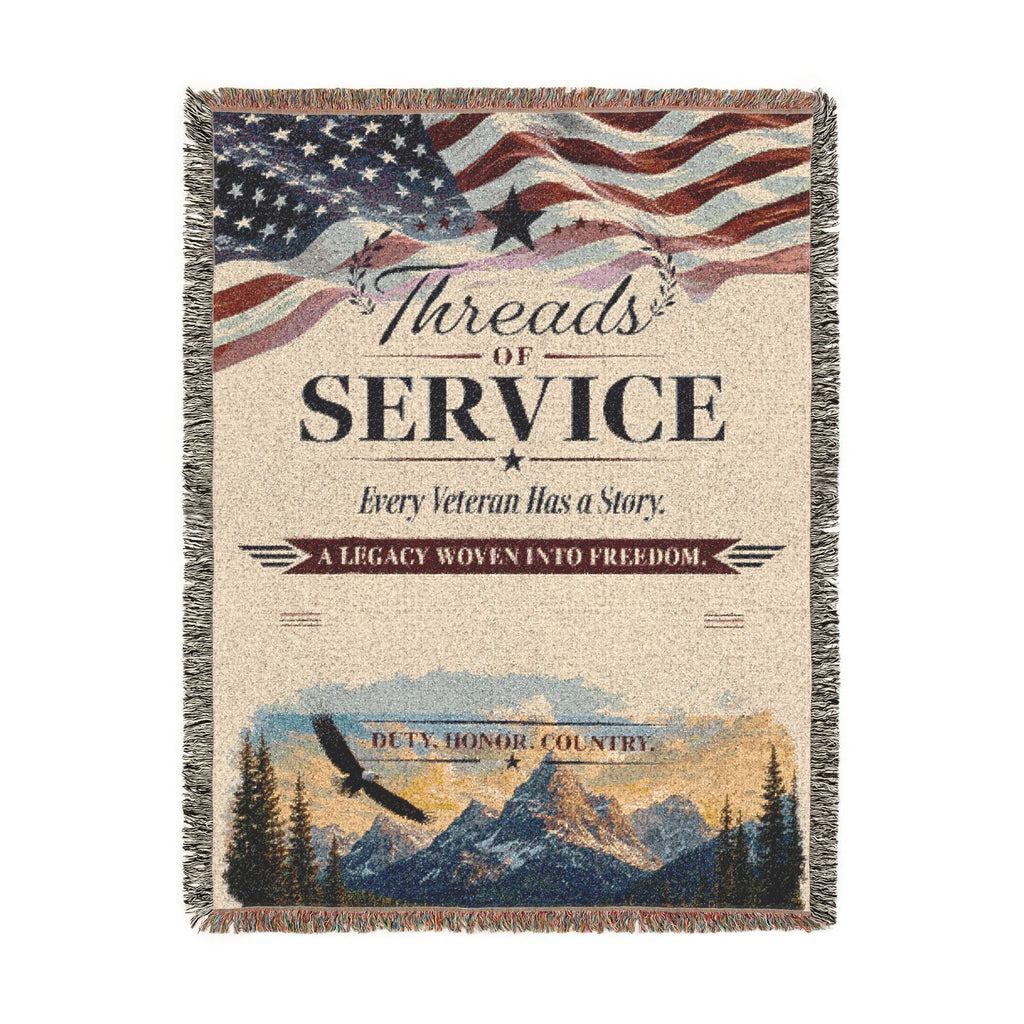 Personalized Veteran Blanket | Threads of Service Military Keepsake - Flourish Love Shop