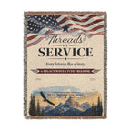 Personalized Veteran Blanket | Threads of Service Military Keepsake - Flourish Love Shop